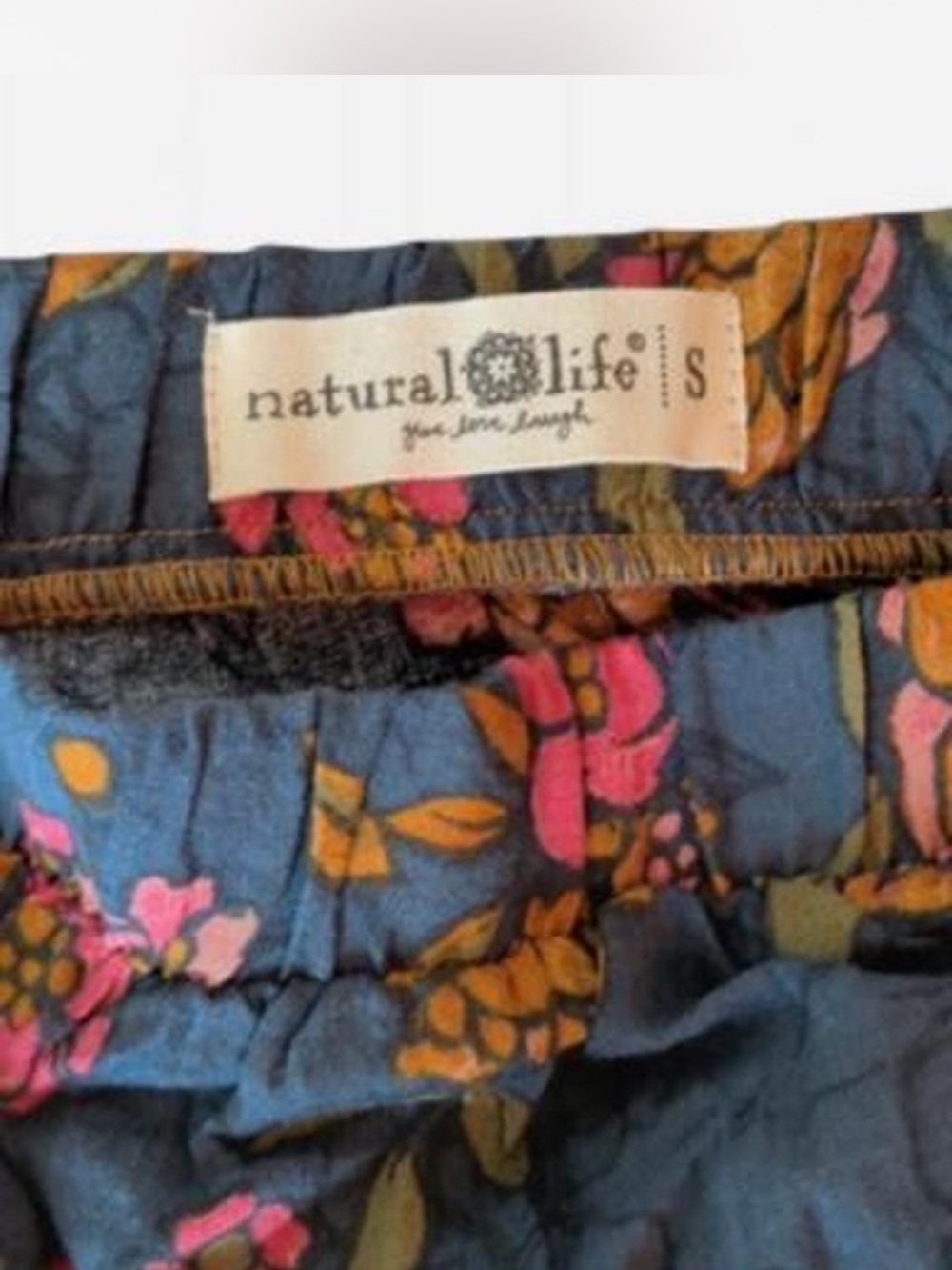MATCHING SET-NATURAL LIFE Floral Patchwork Tiered Maxi Skirt and Top - Picture 3 of 6
